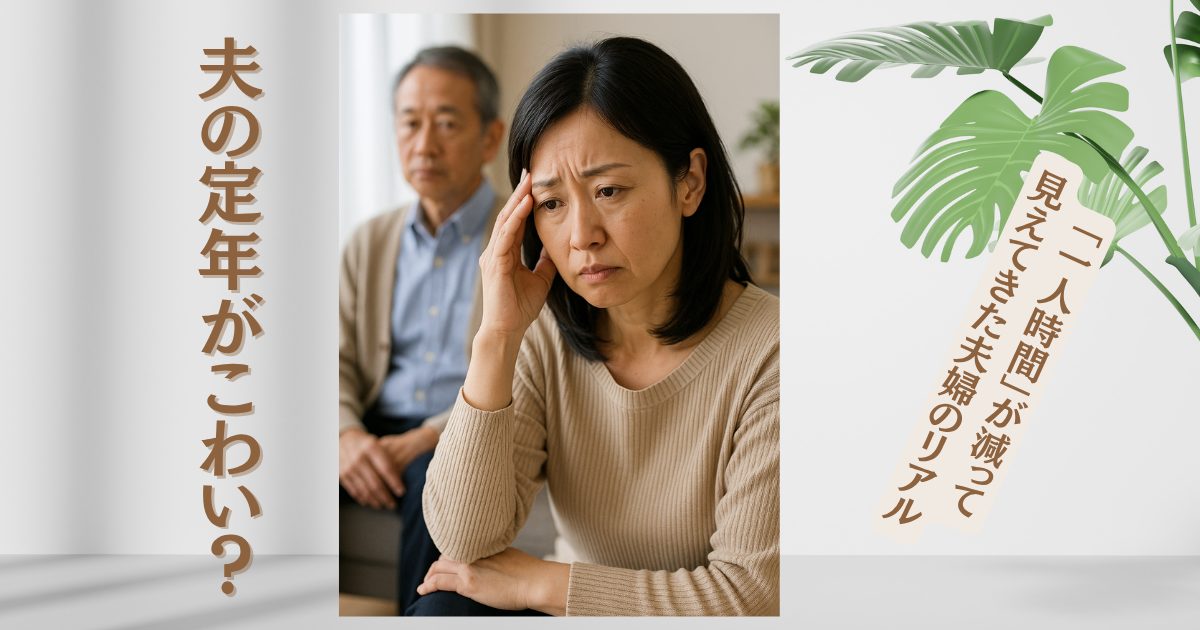 【夫の定年後がこわい？】「一人時間」が減って見えてきた夫婦のリアル